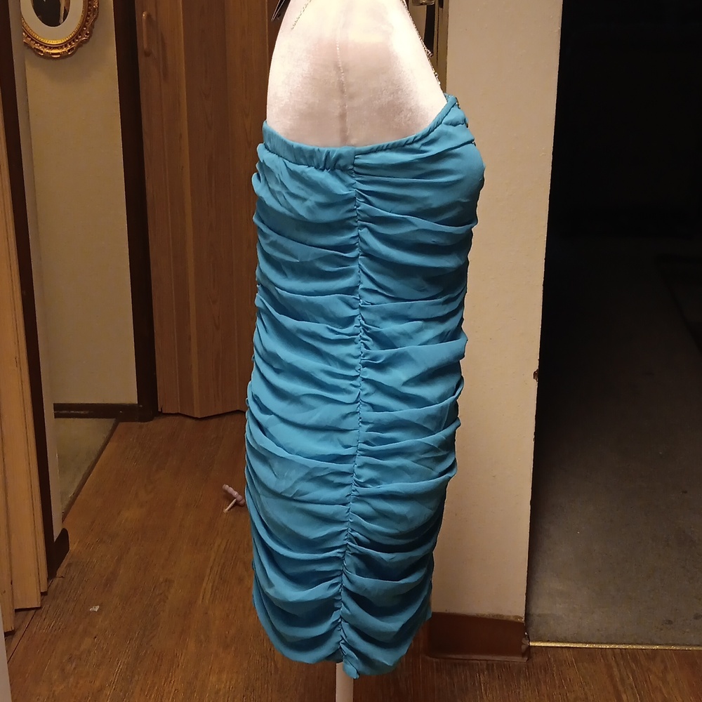 I.C.U. BLUE STRAPLESS DRESS - Picture 6 of 6
